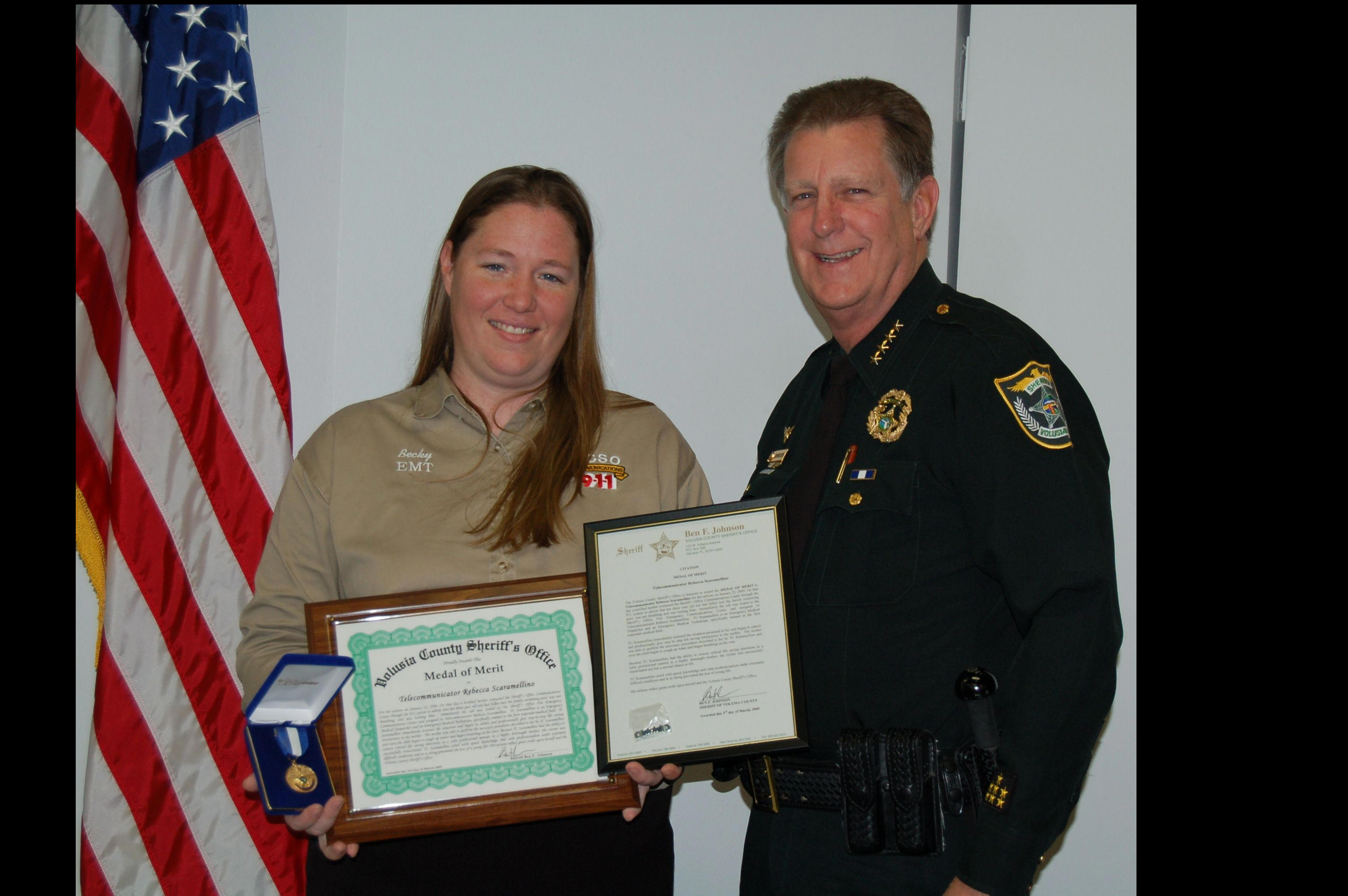 Life-Saving Dispatcher Honored By Sheriff Johnson Image
