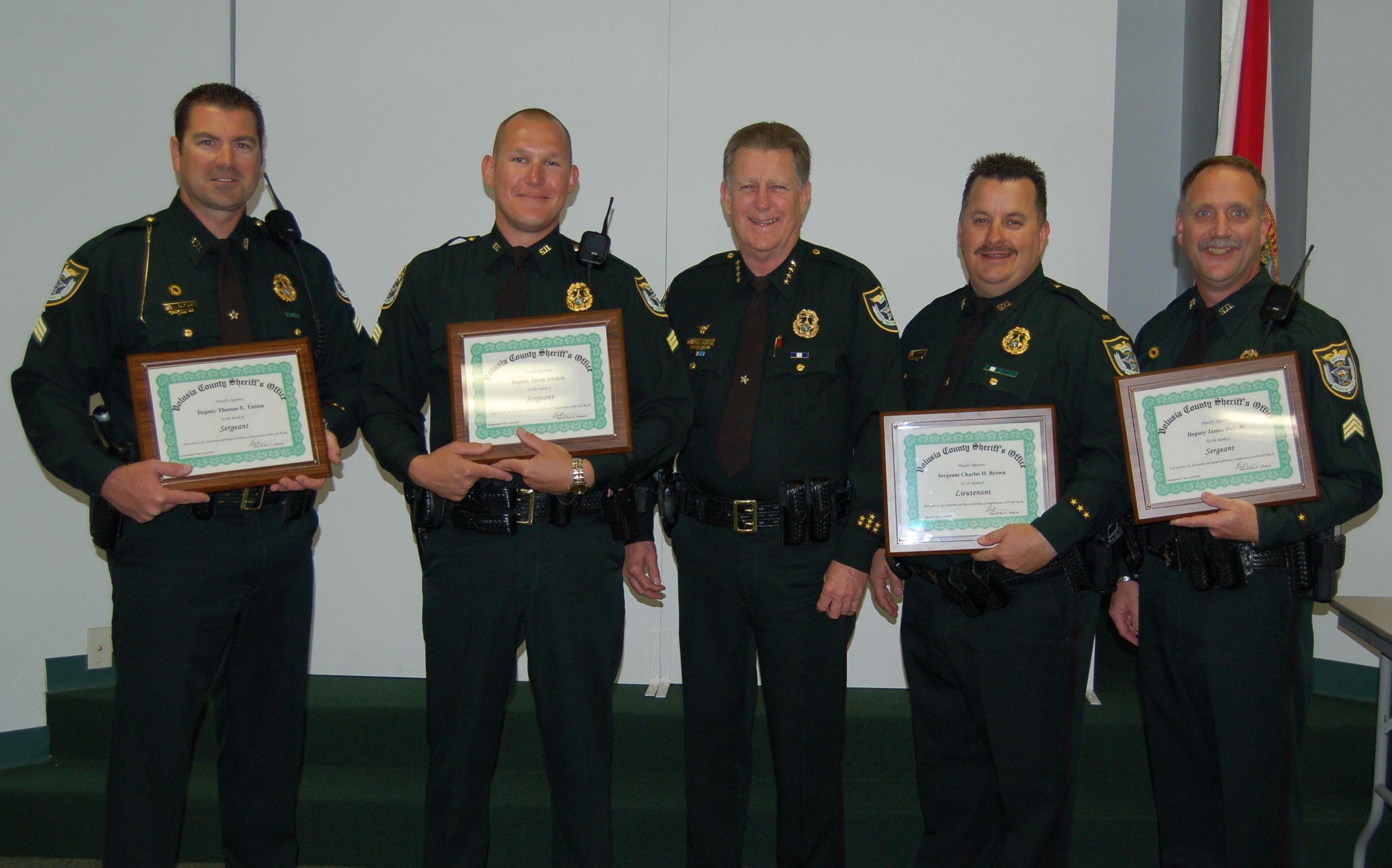 Sheriff Johnson Promotes Four Deputies Image