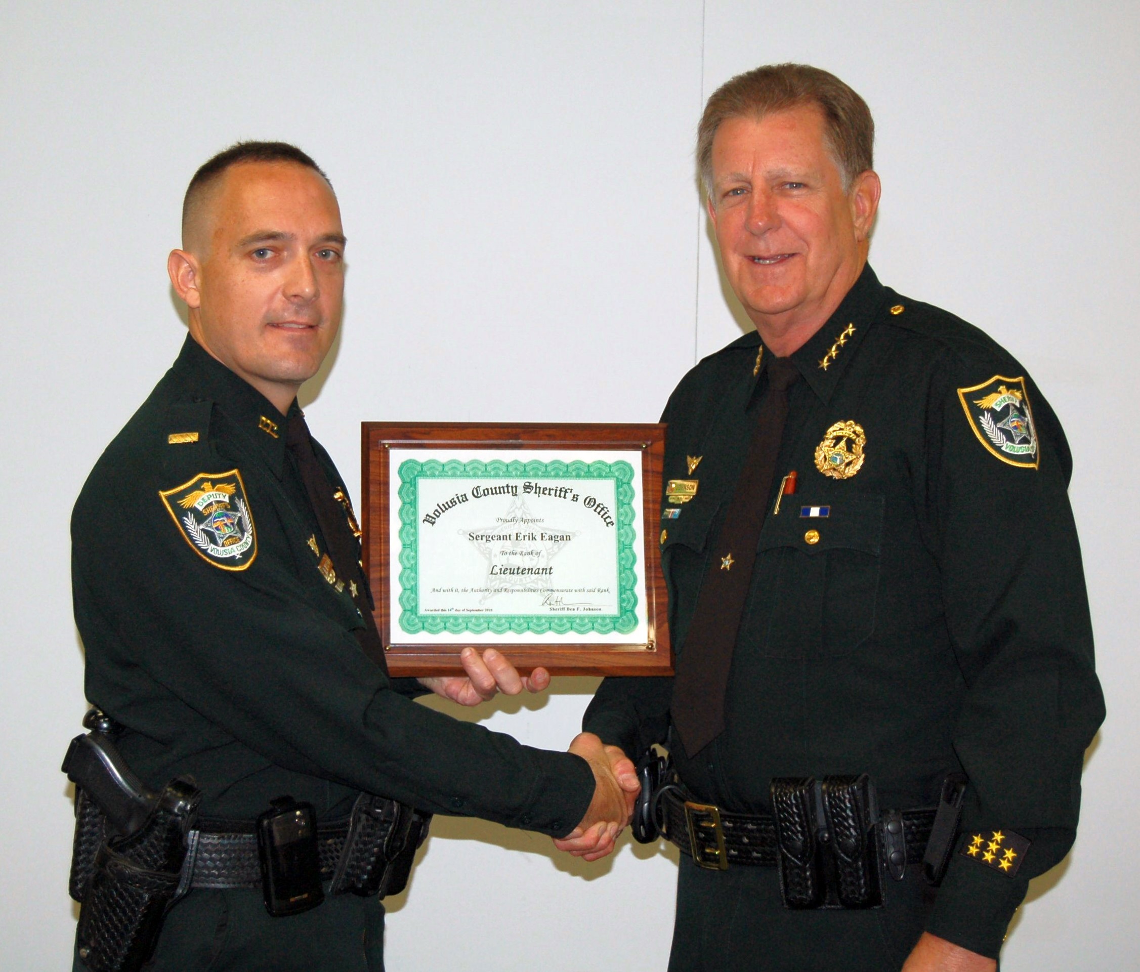 Sheriff Johnson Names New Lieutenant  Image