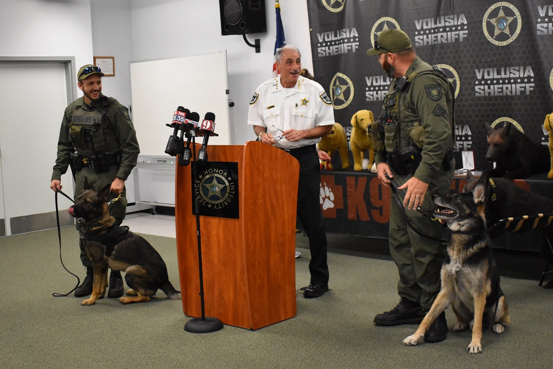 K-9s Ax, Endo Officially Honored After Line-Of-Duty Gunshot Injuries Image